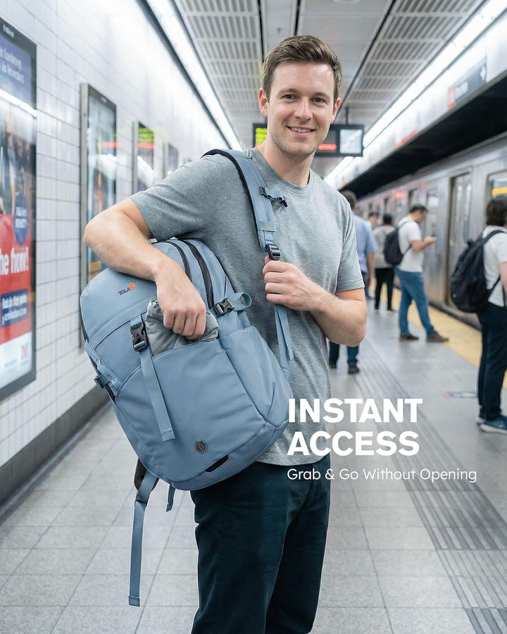 Tolaccea Reiserucksack Handgepäck Flugzeug 30L - Business Rucksack mit 15,6 Zoll Laptopfach, Arbeits