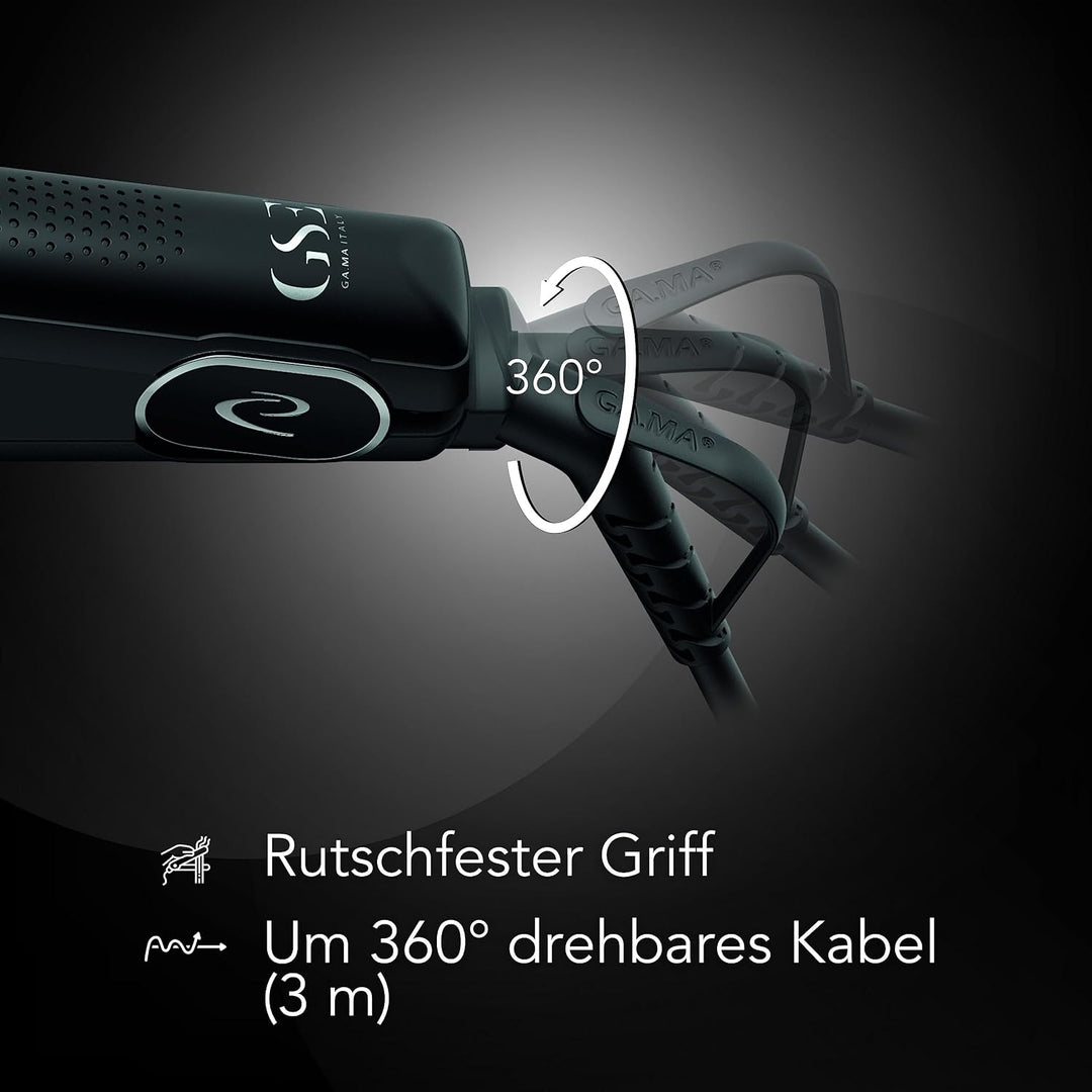 Gama Italy Professional Professionelles Glätteisen G-Style Oxy-Active mit Wide &amp; Long Heizelementen