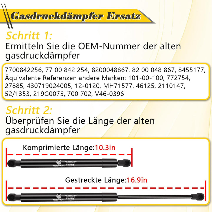 2X Heckklappendämpfer für Clio 2 1998-2005 Ersetzen