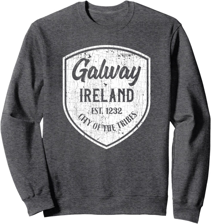 "Galway, Ireland" - Eire gift - Distressed Irish Souvenir Sweatshirt