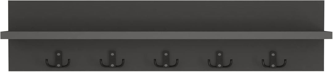 [en.casa] Wandgarderobe Hammarö mit 10 Garderobenhaken Anthrazit Garderobenleiste Flurgarderobe mit