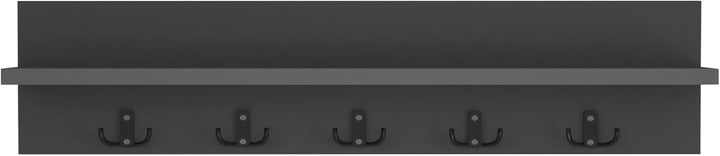 [en.casa] Wandgarderobe Hammarö mit 10 Garderobenhaken Anthrazit Garderobenleiste Flurgarderobe mit
