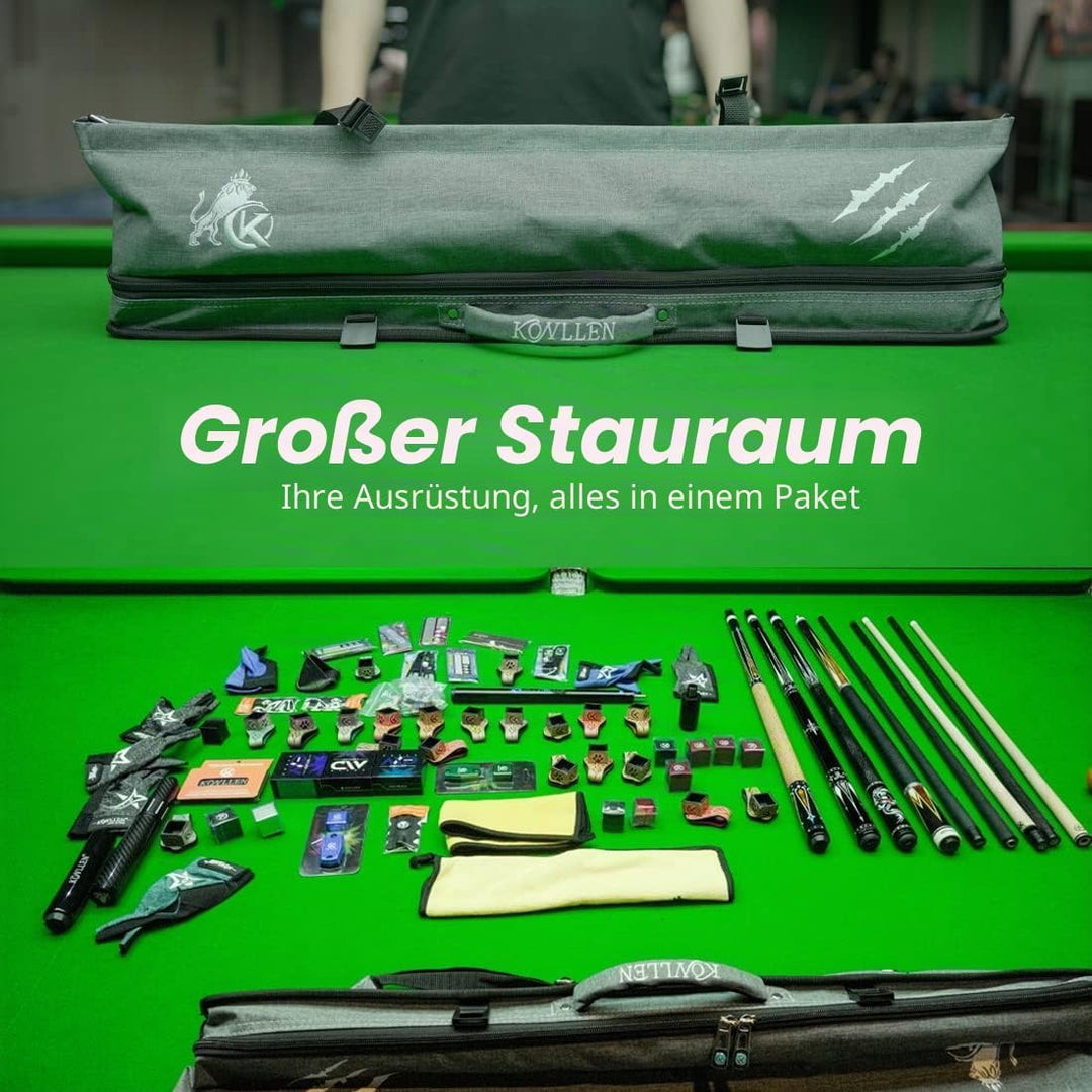 KONLLEN 3x4 4x5 Oxford Cloth Billard-Hüllen Prairie Pool Queue Case Tragetasche mit hoher Kapazität