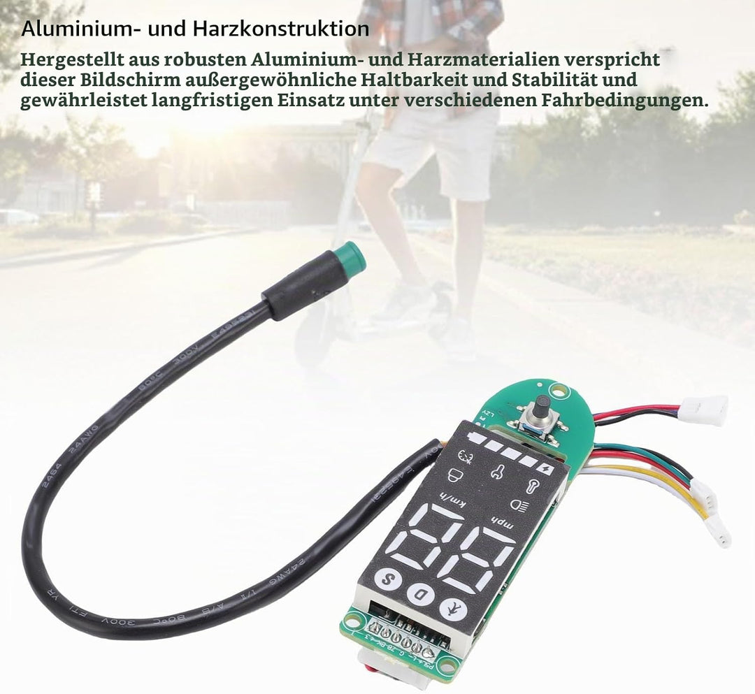 BuyWeek E-Scooter Dashboard für Xiaomi 4 Lite, Elektroroller Armaturenbrett Klare Anzeige E-Roller L