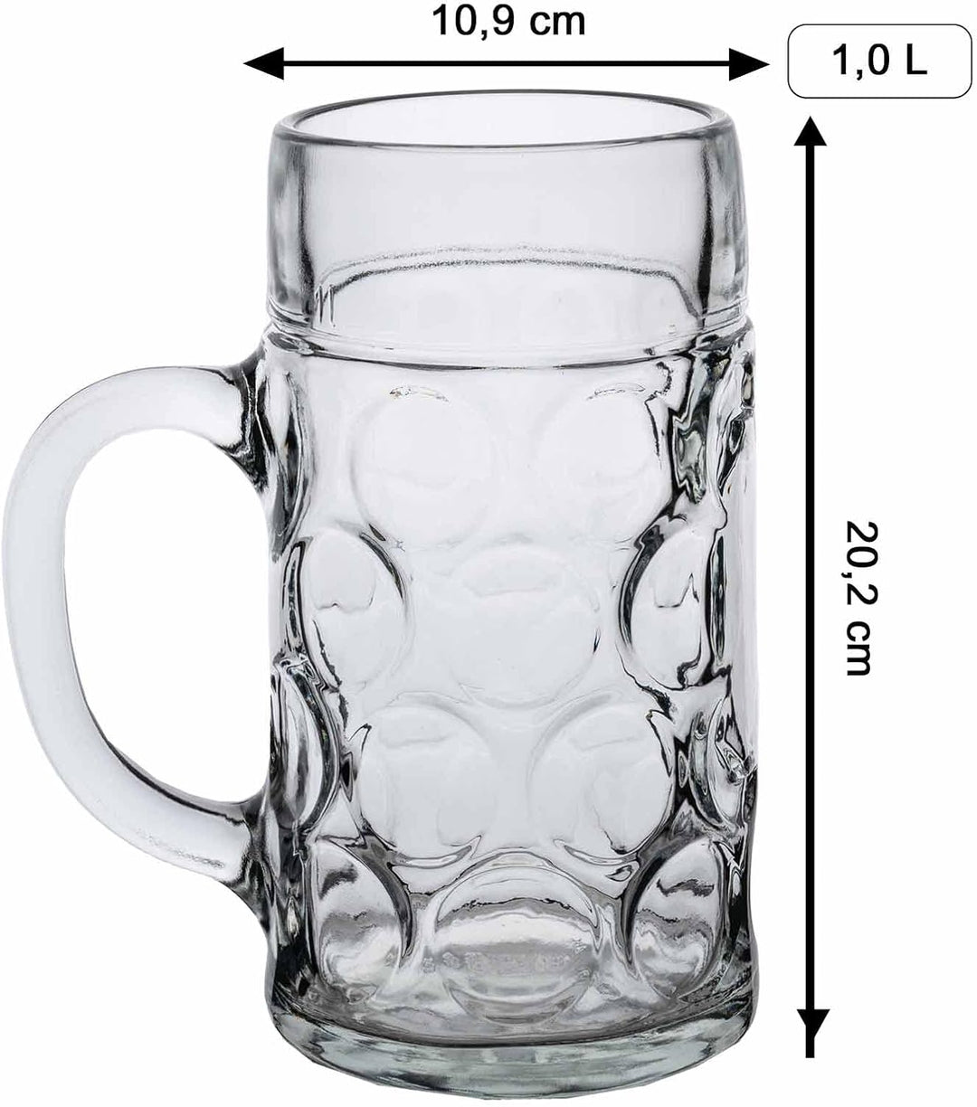 Isar Masskrug 1,0 Liter mit Gravur, 1 Stück, Personalisierter Bierkrug mit Motiv & Namen, Spülmaschi