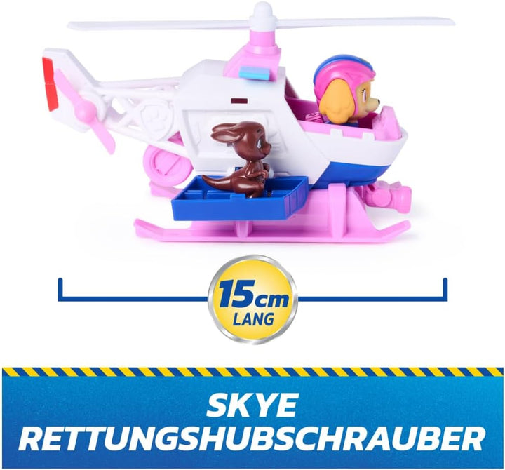 PAW PATROL - Search &amp; Rescue: Skyes Rettungs-Helikopter, Fahrzeug mit Rückziehmotor, ca. 15 cm, inkl