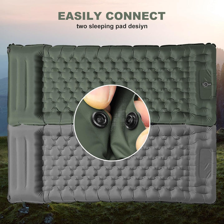 SHANNA Isomatte Outdoor Camping Luftmatratze: Extra Dick 12cm Ultraleicht Schlafmatte mit Integriert