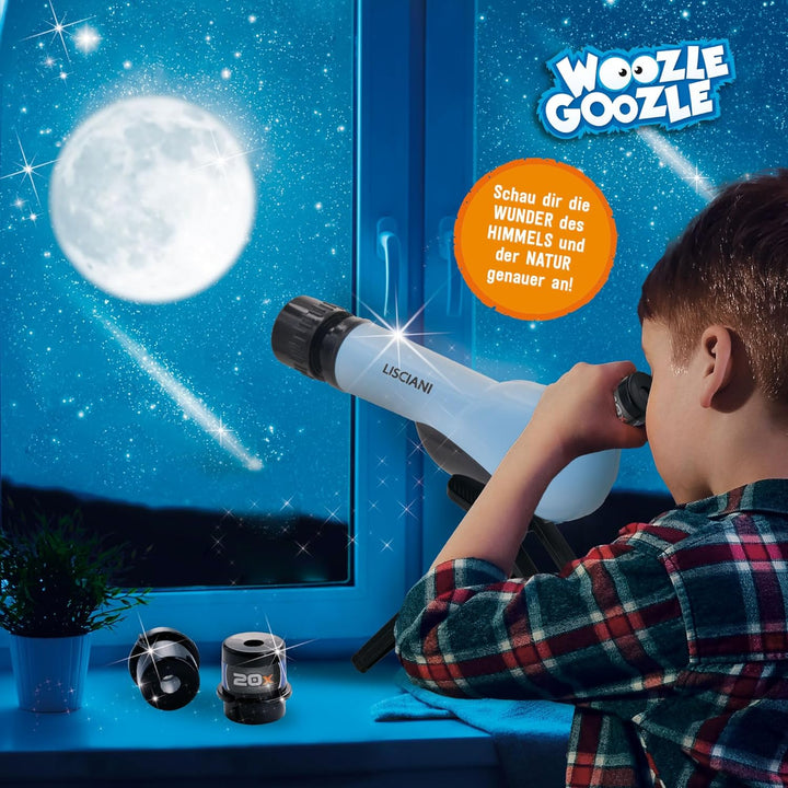 Lisciani - WOOZLE GOOZLE Teleskop Für Kinder Ab 7 Jahren - Astronomie Lernspielzeug Mit Zoom x20 x30