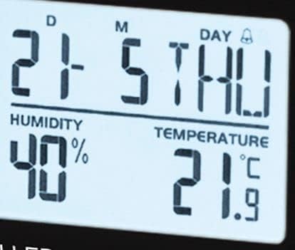 Atlanta Funkwecker Digital LCD Anzeige Pop-Up Display Temperatur Luftfeuchtigkeit - 1869, 15 x 5 x 7