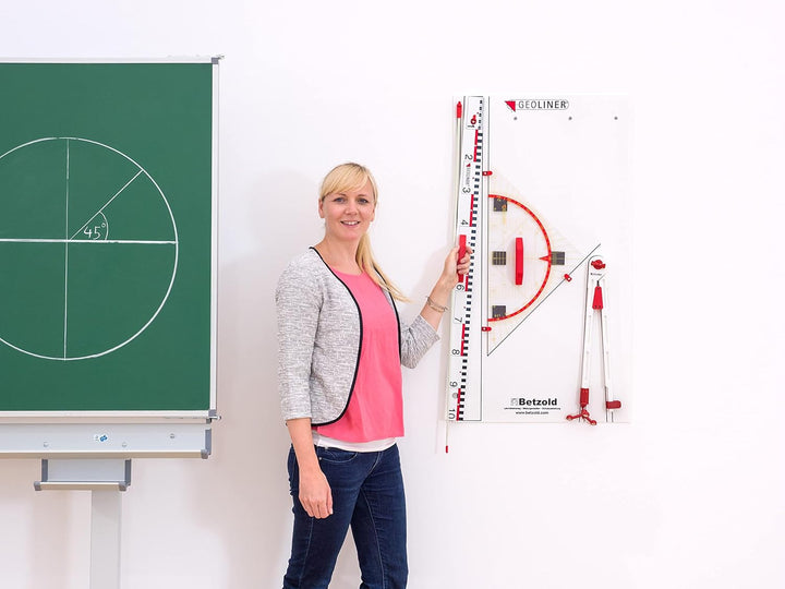 GEOLINER - Tafel-Zeichengeräte, Geräte-Platte, magnetische Ausführung 60 cm Hypotenuse, 60 cm Hypote