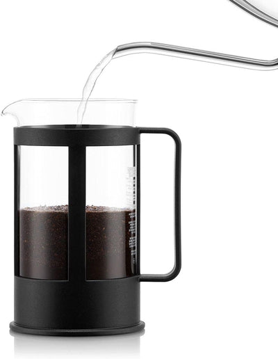 Bodum 1784-01 KENYA Kaffeebereiter (French Pressesystem, Spülmaschinengeeignet), schwarz, 0,5 L, 4 C