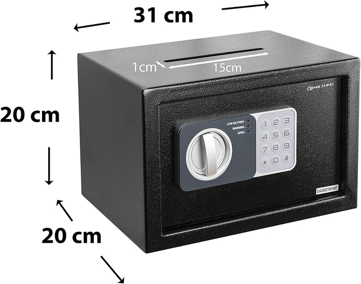Genie Hand – Elektronischer Tresor Safe mit Einwurfschlitz – B-Klasse-Schloss – Anti-Bounce-Technolo