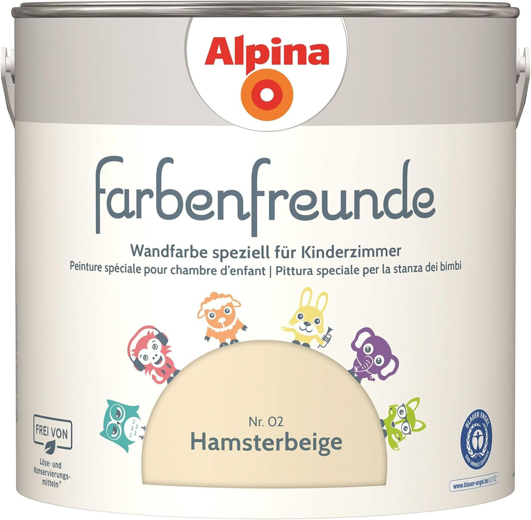 Alpina Farbenfreunde Nr. 02 Hamsterbeige 2,5 Liter matt, Hamsterbeige