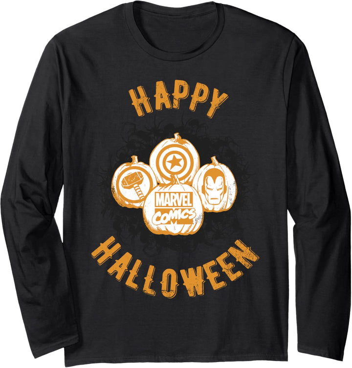 Marvel Avengers Pumpkins Happy Halloween Langarmshirt