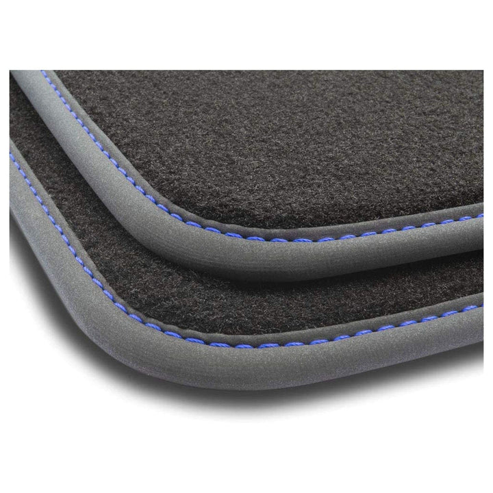 M MOTOS Velours Premium fussmatten Auto kompatibel mit Opel Corsa C 2000-2006 - Premium, Matt, Blau