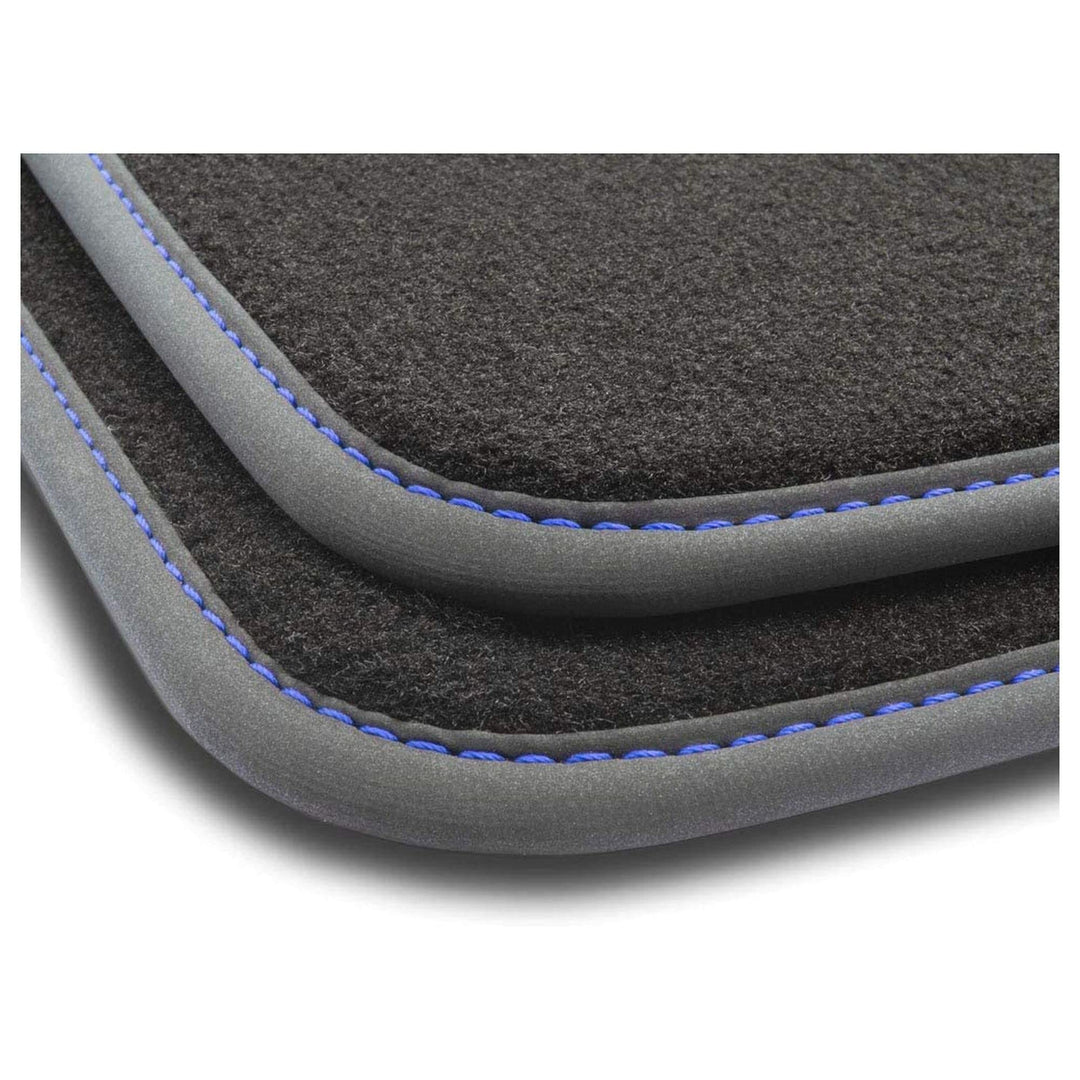 M MOTOS Velours Premium fussmatten Auto kompatibel mit Opel Corsa B 1993-2000 - Premium, Matt, Blau