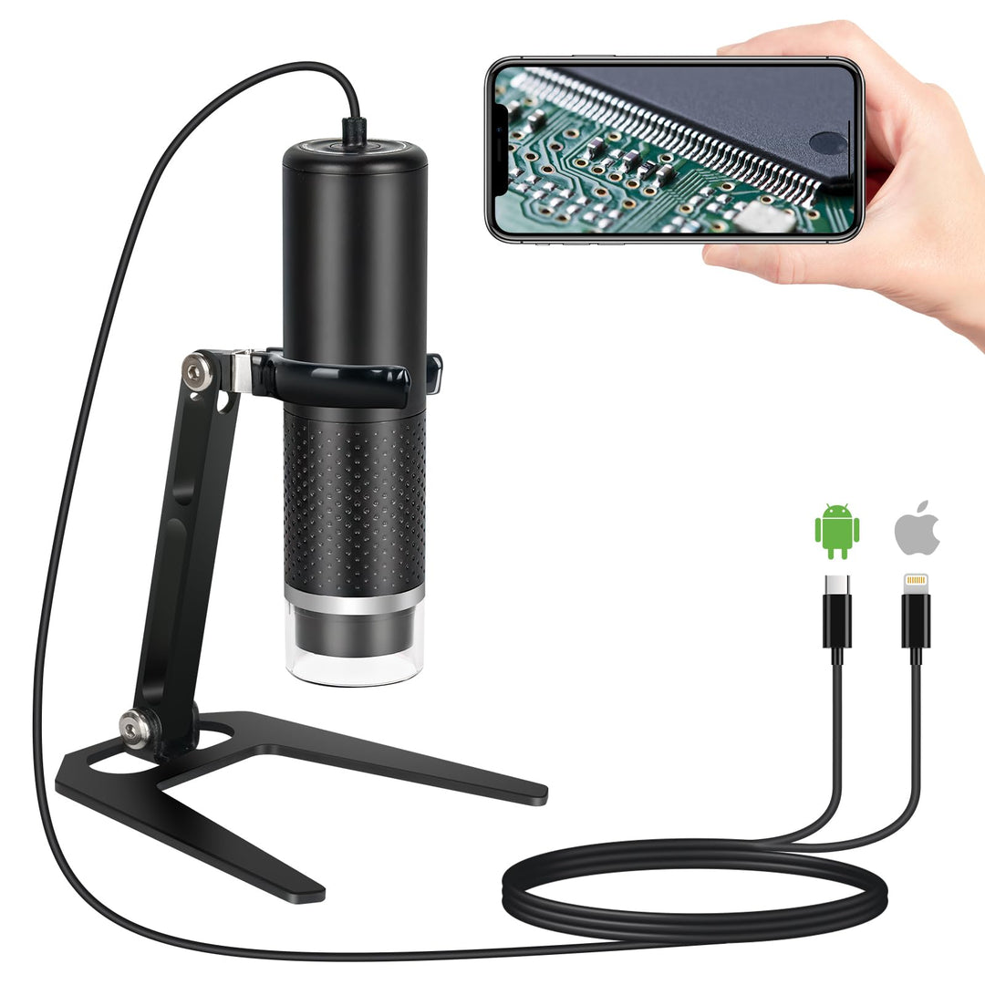 USB Digital Mikroskop Kompatibel mit iOS und Android Geräten, 1920x1440P HD tragbare Mikroskop Kamer