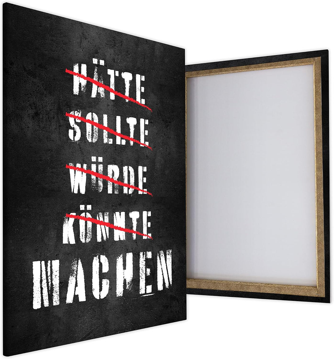 wandmotiv24 Leinwandbild Malerei, 60x45cm, Querformat, bunter Baum, Deko, Bilder auf Leinwand, Wandd