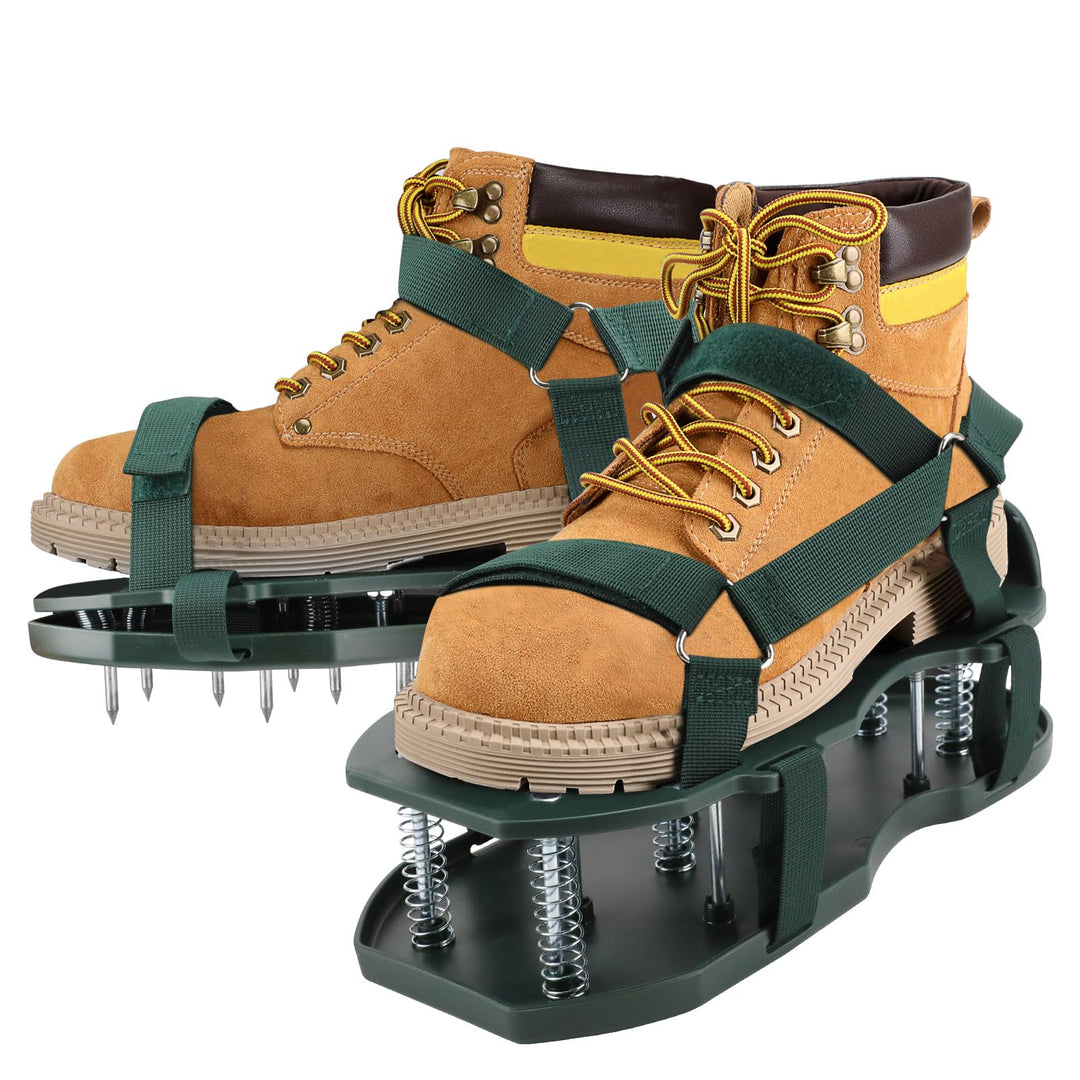 MIVOS Nagelschuhe - Rasenlüfter Schuhe - Rasenbelüfter, Vertikutierer - Aerifizierer für Rasenbelüft