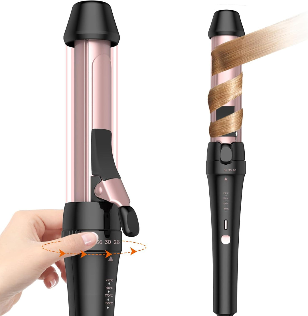 Lockenstab Grosse Locken,3 in 1 Lockenstab 26mm/30mm/36mm, Lockenstab für Kurze Haare und Lange Haar