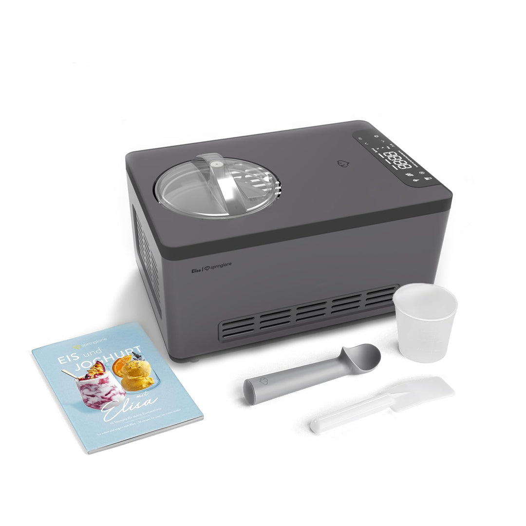 SPRINGLANE Eismaschine & Joghurtbereiter Elisa 2,0 L mit selbstkühlendem Kompressor 220 W, aus Edels