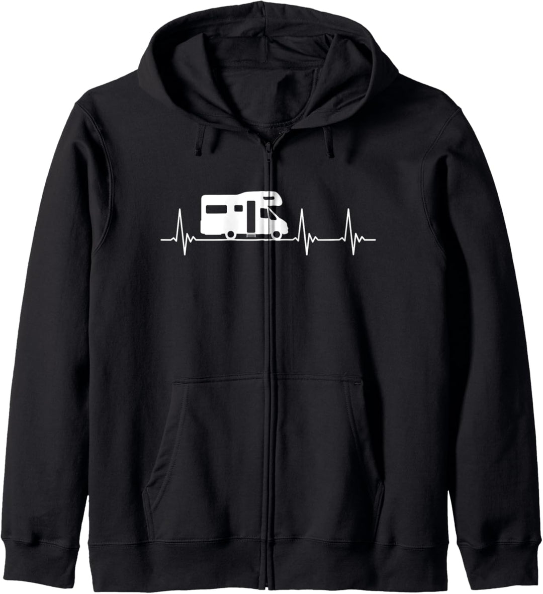 Wohnmobil Camper Caravan Camping Zelten Herzschlag Geschenk Kapuzenjacke