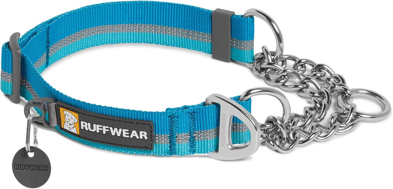 RUFFWEAR Chain Reaction Hundehalsband, Verstellbares Halsband 11"-14" Blaue Dämmerung (Blue Dusk), 1