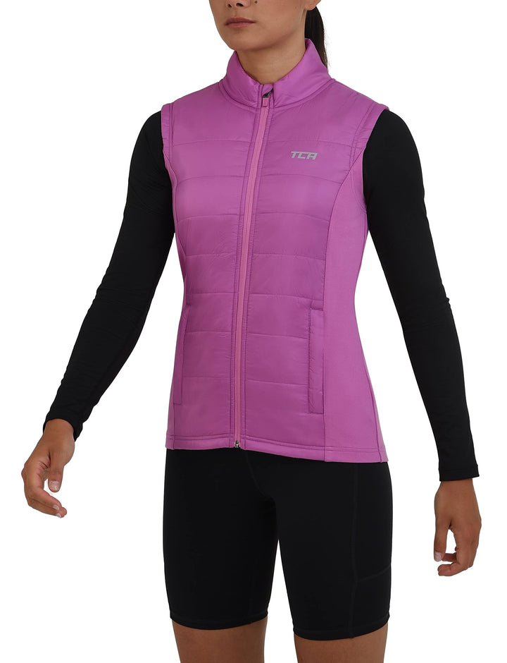 TCA Damen Excel Runner Gilet Daunenjacke M Rosa, M Rosa