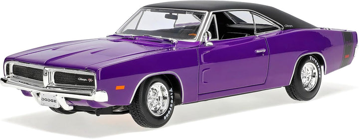 Generisch Dodg. Charger R/T Coupe Violett 1969 1/18 Modell Auto Ohne Wunschkennzeichen, Ohne Wunschk