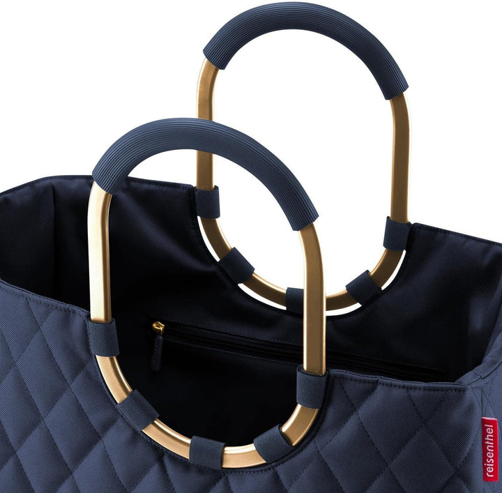 reisenthel loopshopper L frame rhombus midnight gold – Stabile Tasche mit praktischen Fächern aus re