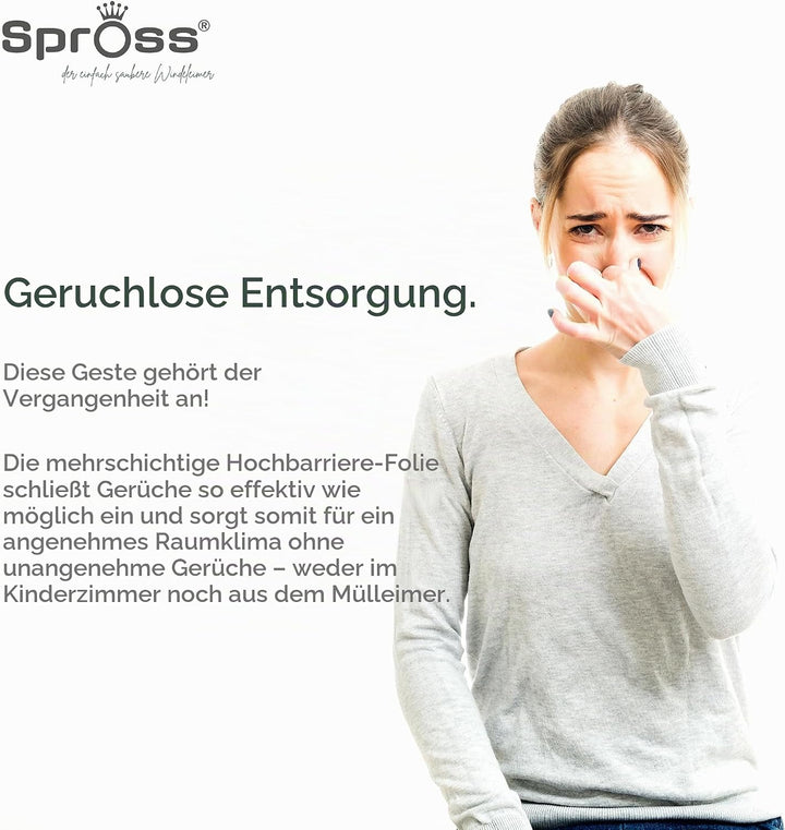 Nachfüllkassetten für Spross Windeleimer - 5 Stück - Schützt vor unangenehmen Geruch