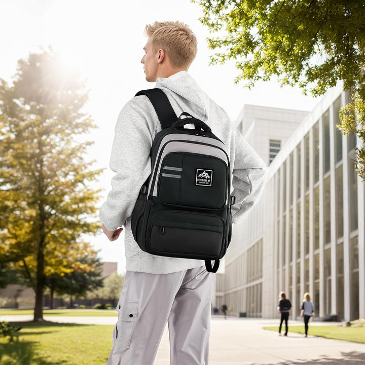 Amythe Schulrucksack Jungen Teenager, Gross Rucksack Schule Gymnasium Oberstufe, Schulranzen Robust