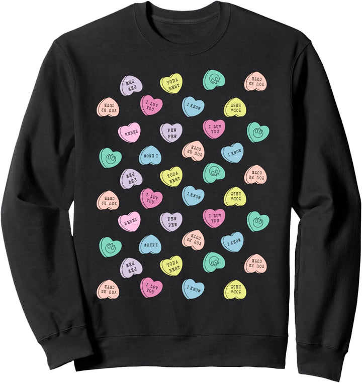 Star Wars Candy Heart Text Poster Sweatshirt