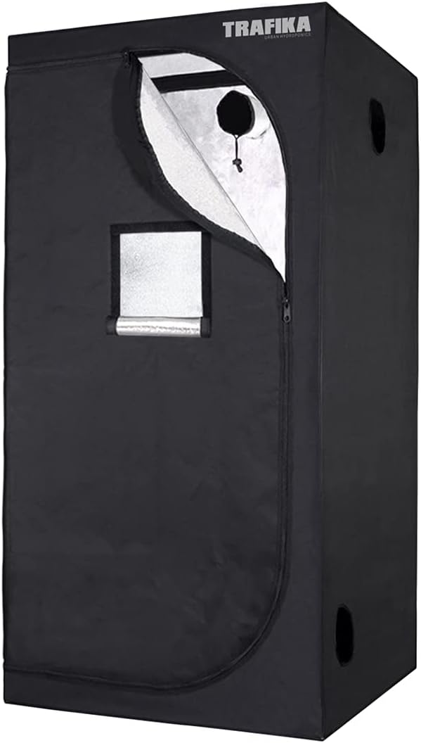 TRAFIKA Growzelt für Indoor-Anbau 60x60x160CM / Grow Tent/Grow Box/GROWBOX/Grow Schrank/GROWSCHRANK/