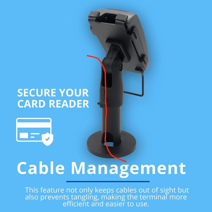 Stand PAX S80 Card Reader Payment Terminal, Swivels 180 ° and Tilt 45 ° 3M Adhesive Professional for