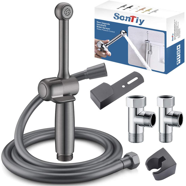 Bidet Handbrause Set SonTiy Toilette Bad Bidet Aufsatz Waschen Duschkopf mit Einstellbarem Druck &Ha