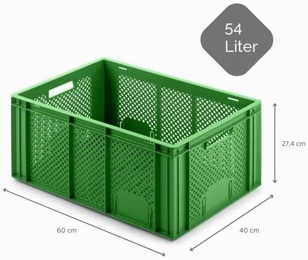 PROREGAL CHEFGASTRO SuperSparSet 10x Eurobehälter Obst- und Gemüsekasten | HxBxT 27,4x40x60cm | 54 L