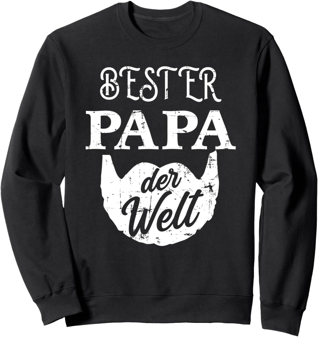 Bester Papa der Welt Bart Geschenk für Vatertag Sweatshirt