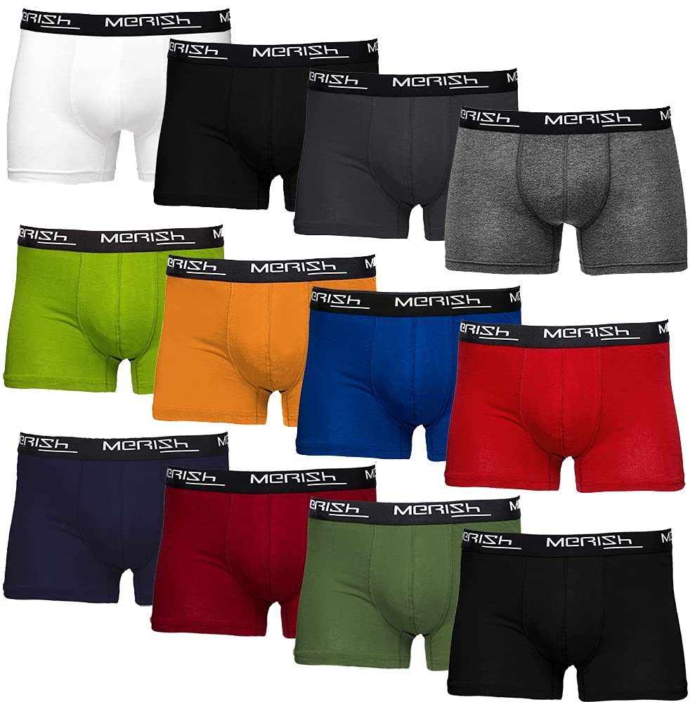 MERISH Boxershorts Herren 8-er / 12-er Pack S-5XL Unterwäsche Unterhosen Männer Men Retroshorts New,