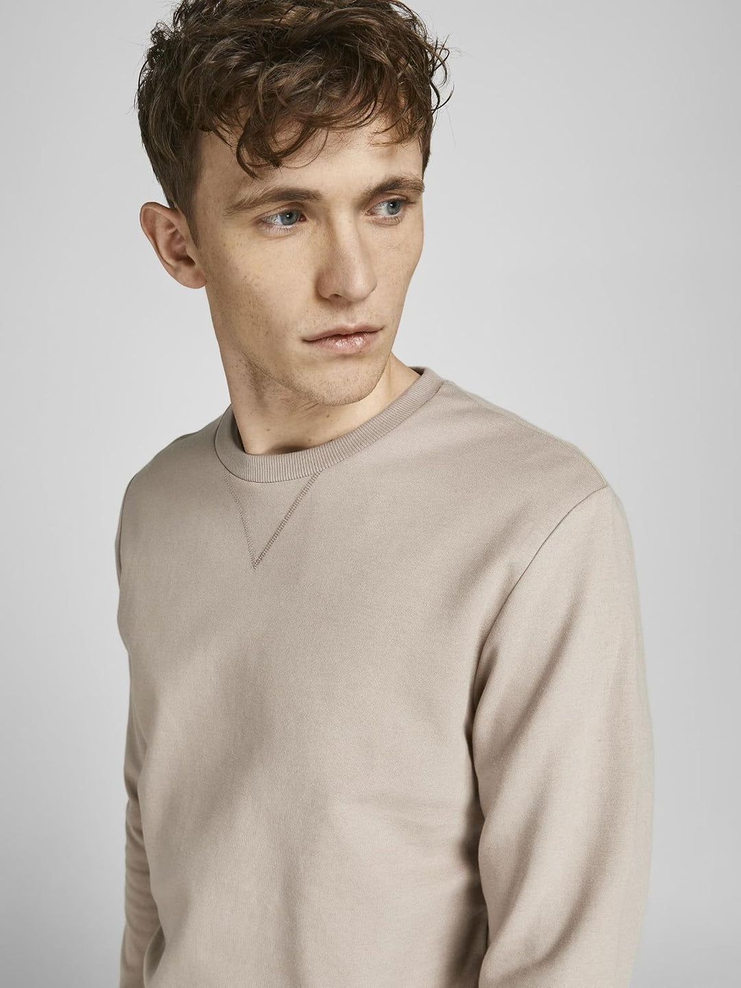 JACK &amp; JONES Herren Jjebasic Sweat Crew Neck Noos Sweatshirt M Beige (Crockery/Reg), M Beige (Crocke