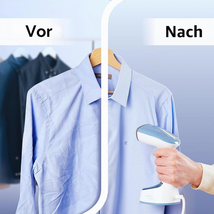 MAGIO Hand-Dampfglätter 1500W – Steamer | Tragbares und klappbares Design | Starker Dampf 20 g/min|