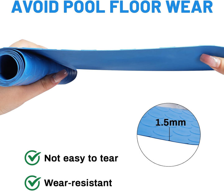 LALAGO Schwimmbadleitermatte, 40x90 cm, Gross Schwimmleitermatte, Poolleitermatte mit Rutschfester T