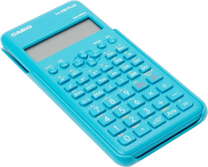 Casio Fx-220Plus-2 Wissenschaftlicher Taschenrechner, 181 Funktionen, Batterieversorgung, Blau, 16,4