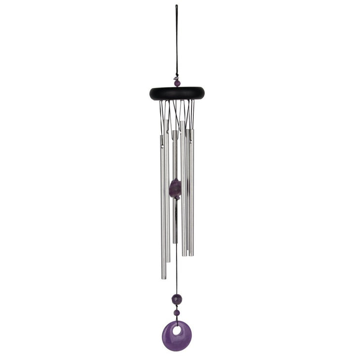 Woodstock Windspiel Chakra Chime, Silber, 46,9 cm Amethyst, Amethyst