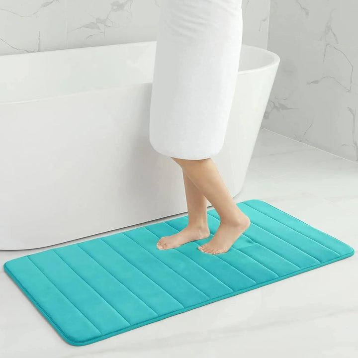 Homaxy Memory Foam Badezimmer Badeteppiche Saugfähige Rutschfester Badvorleger Waschbar Badematte -