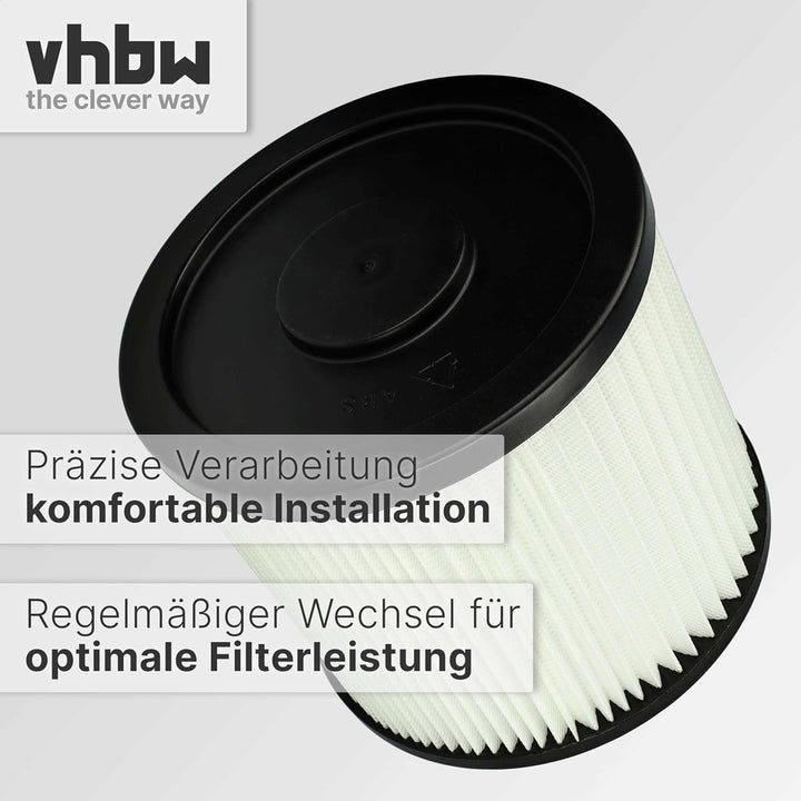 vhbw 2x Faltenfilter kompatibel mit Metabo AS 8000 Staubsauger