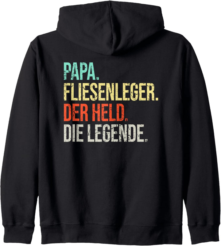 Fliesenleger Papa Legende Vater Vintage Spruch Kapuzenjacke