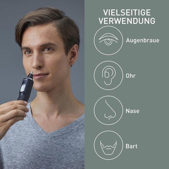 Panasonic ER-GN300-K503 Nasenhaarschneider für Männer, Premium-Elektrorasierer, Nasen-, Ohren- und A