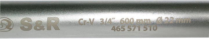 S&amp;R SPEZIAL Gelenkgriff 3/4" ZOLL 600mm CrV, Ø 22 mm Steck-Drehgriff Schiebegriff mit Gelenk, Extra