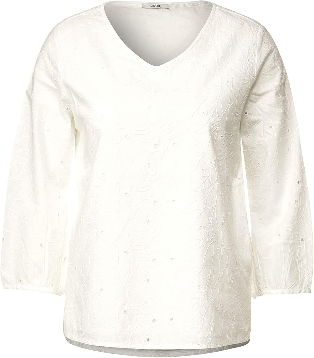 Cecil Damen Sommerbluse 3/4 S Vanilla White, S Vanilla White